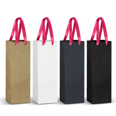Champagne Ribbon Handle Paper Bag Promotional Products